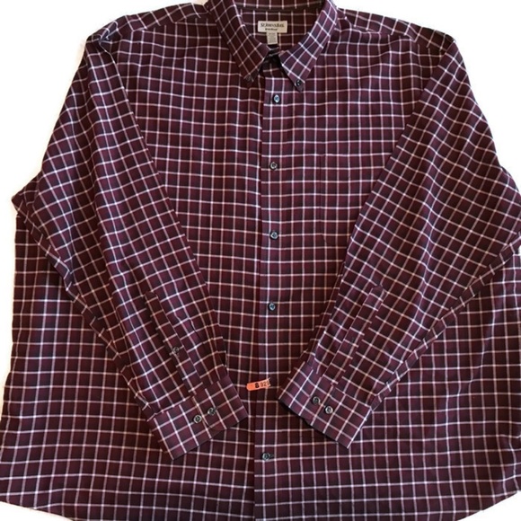 St. John Bay Long Sleeve Iron Free Plaid Shirt-3XL - Picture 2 of 5